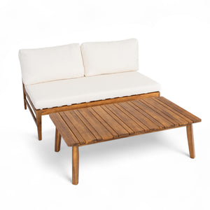 Patio Deep Seating Loveseat with Coffee Table