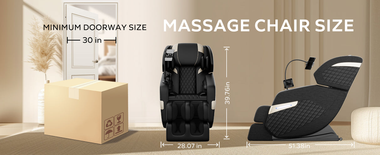 2024 Massage Chair Recliner with Zero Gravity and Full Body Air Pressure