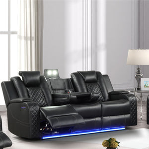 Benz - LED & Power Recliner With Adjustable Headrests And Ambient LED Lighting