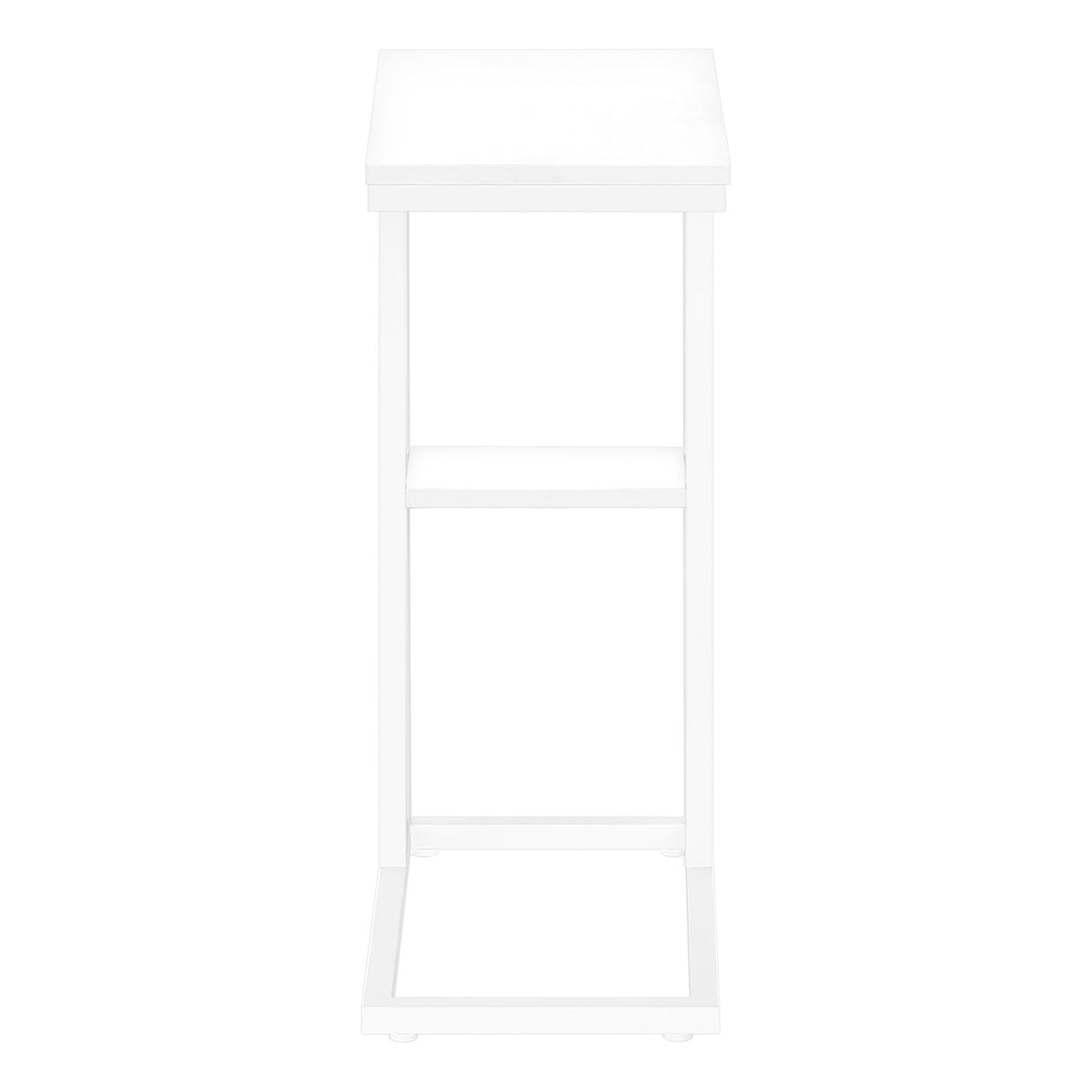 Accent Table, C - Shaped, Marble Look Contemporary & Modern Convenient Design