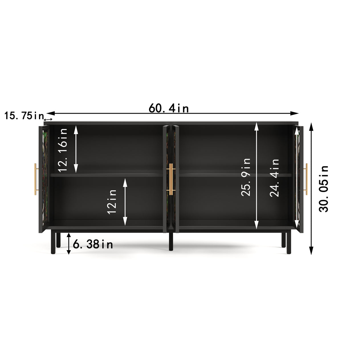 Decorative Cabinet with 4 Doors