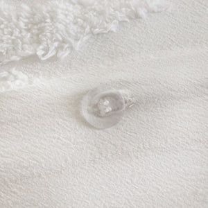 Full/Queen 3 Piece Tufted Cotton Chenille Palm Duvet Cover Set
