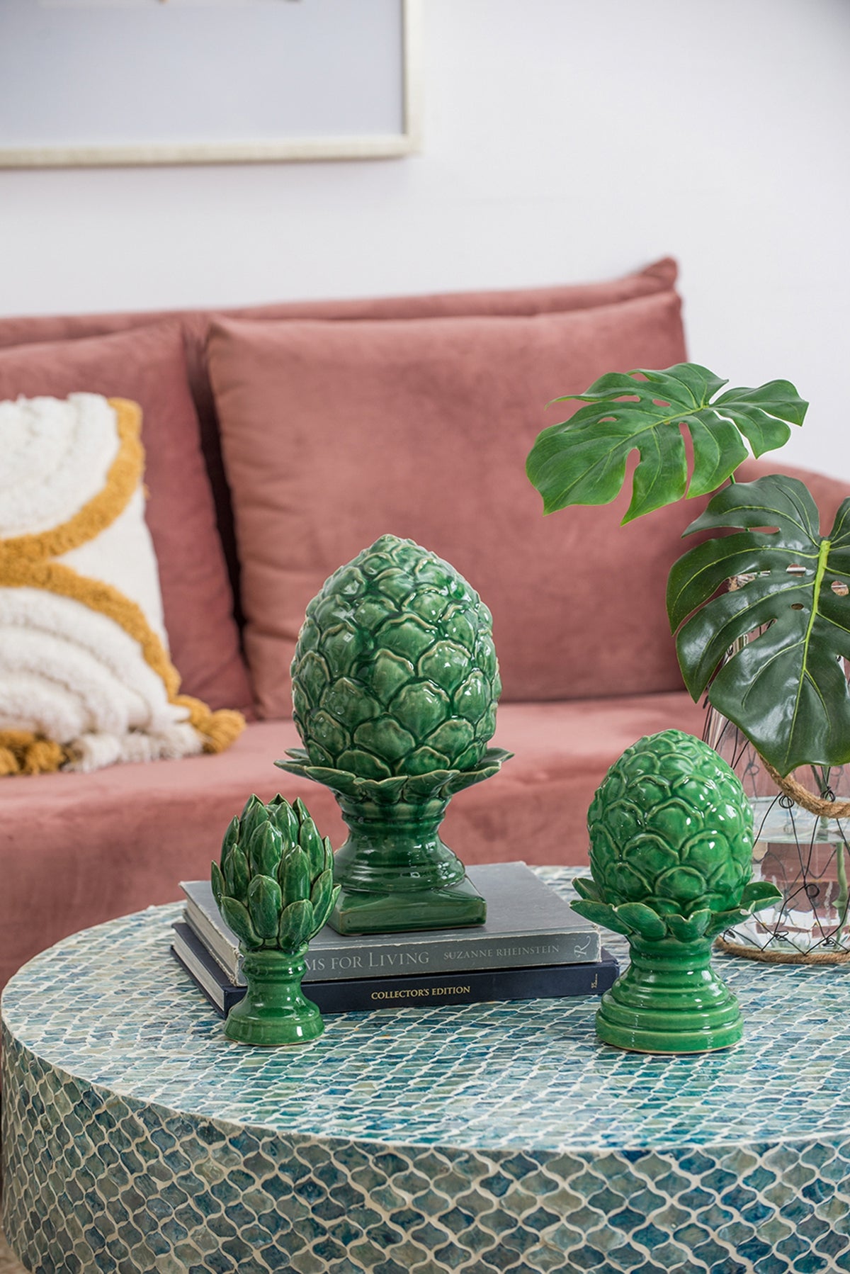 Helsa Blooming Artichoke Accent - Small Green