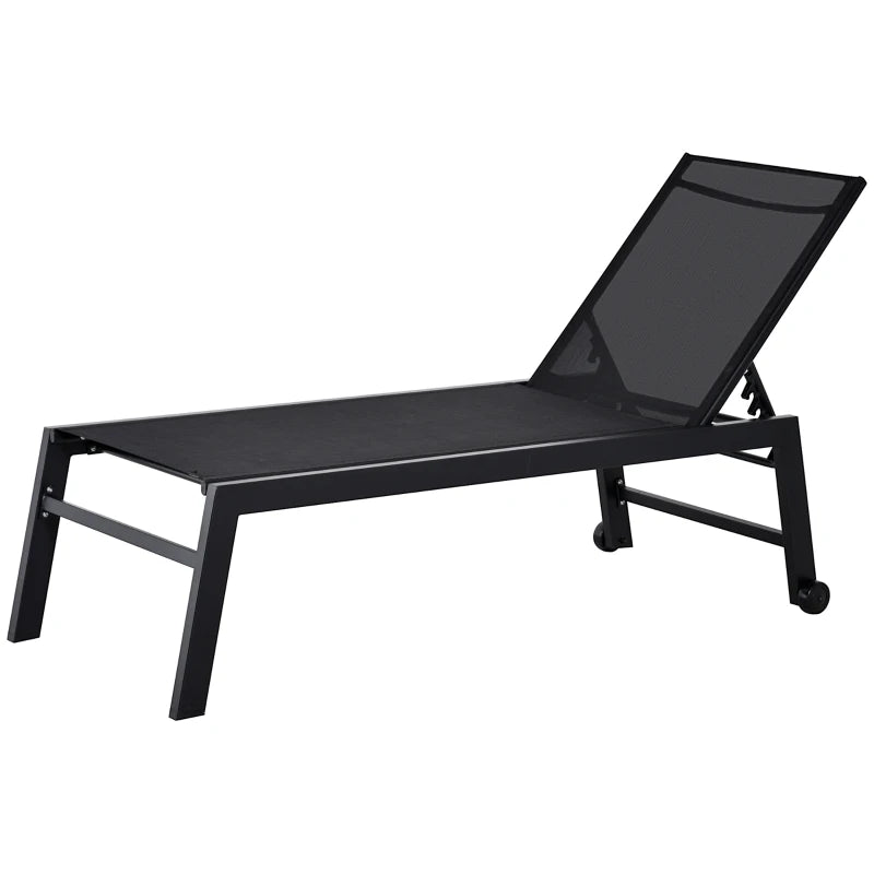 Comfortable Pool Chair: Outdoor Chaise Lounge with Wheels
