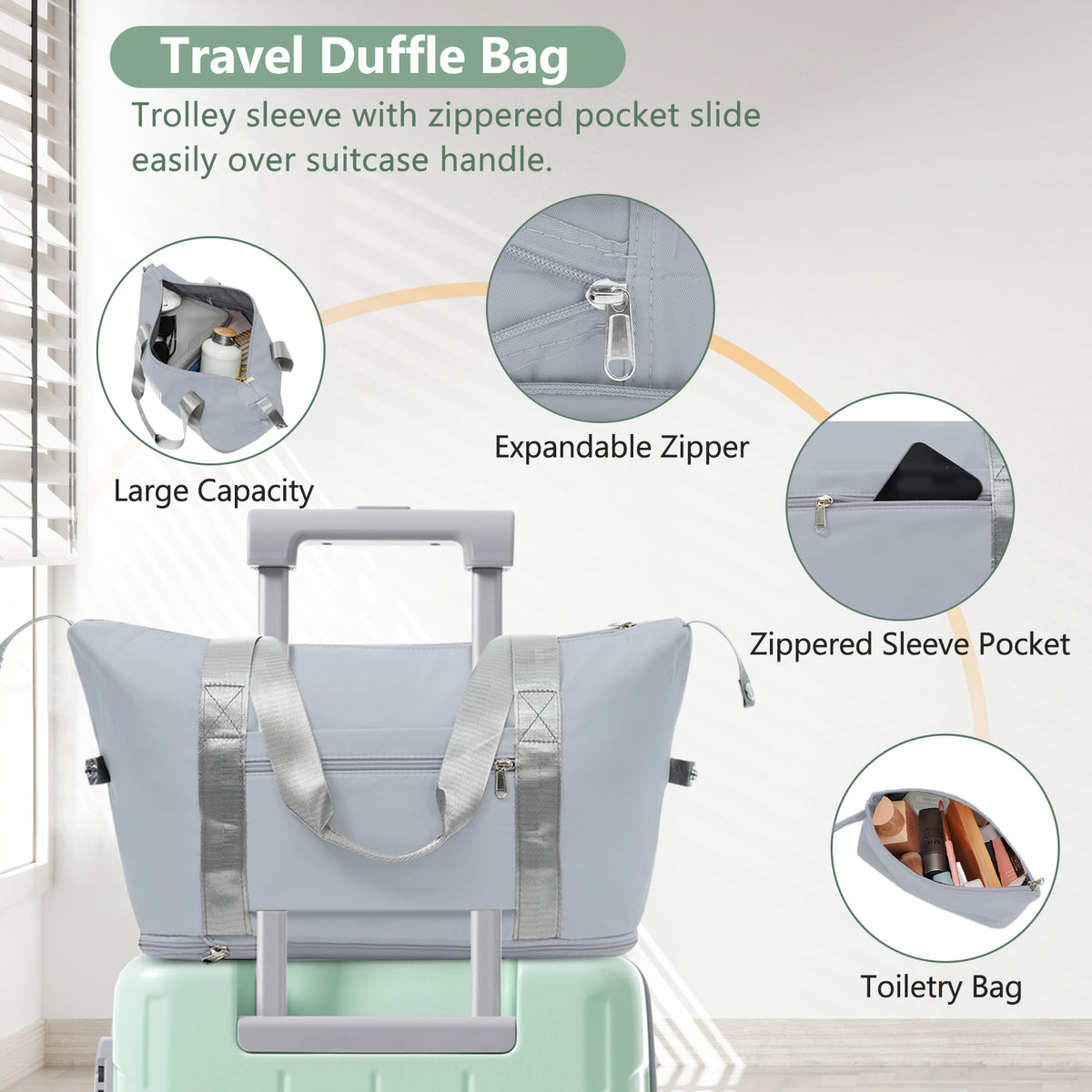 20 Inch Carry On Luggage Set 3 Piece with Spinner Wheels