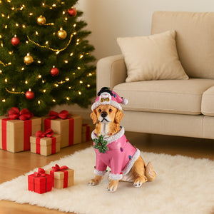Christmas Golden Retriever Statue