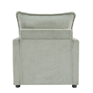 Modern Single Seat Accent Chair With Side Storage Pockets