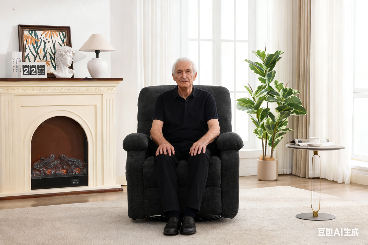 Hot Massage Manual Lounge Chair with Rocker Arms