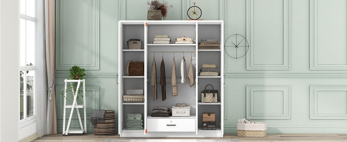 4 Door Wardrobe With 1 Drawer