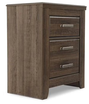 Juararo - Two Drawer Night Stand - Dark Brown - Best Buy Furniture