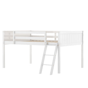 Low Loft Bed With Adjustable Ladder