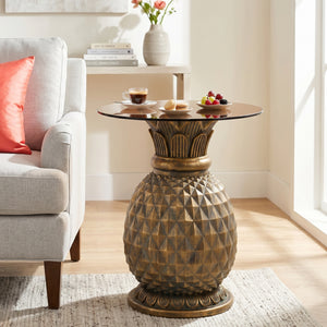 Yellow Pineapple Side Table