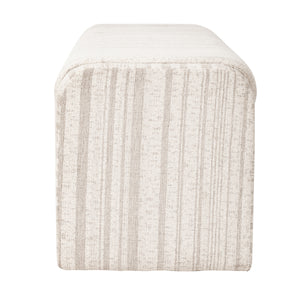 62.2 Inch Striped Upholstered Ottoman Bench