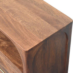 Solid Wood Arc-Line Media Console