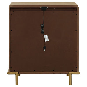 3 Drawer Nightstand With USB Ports - Brown