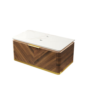 DIPA 36" Wall-Mounted Carrara Bathroom Vanity
