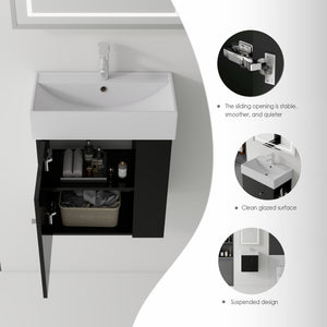 21.6 Inch Floating Bathroom Vanity with Sink