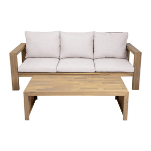 3 Seater Patio Set, Outdoor Sofa & Coffee Table Set