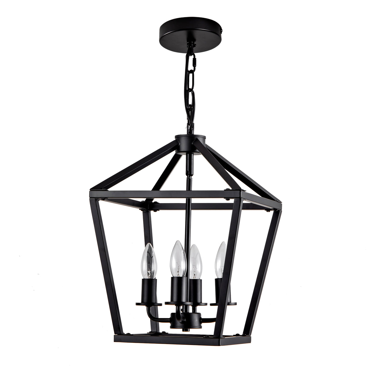 Farmhouse Lantern Chandelier 4-Light