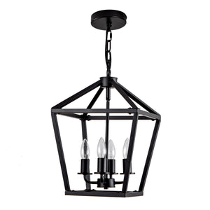 Farmhouse Lantern Chandelier 4-Light