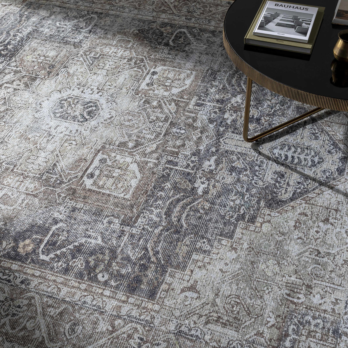 Beige Rosman Washable Area Rug - Promo