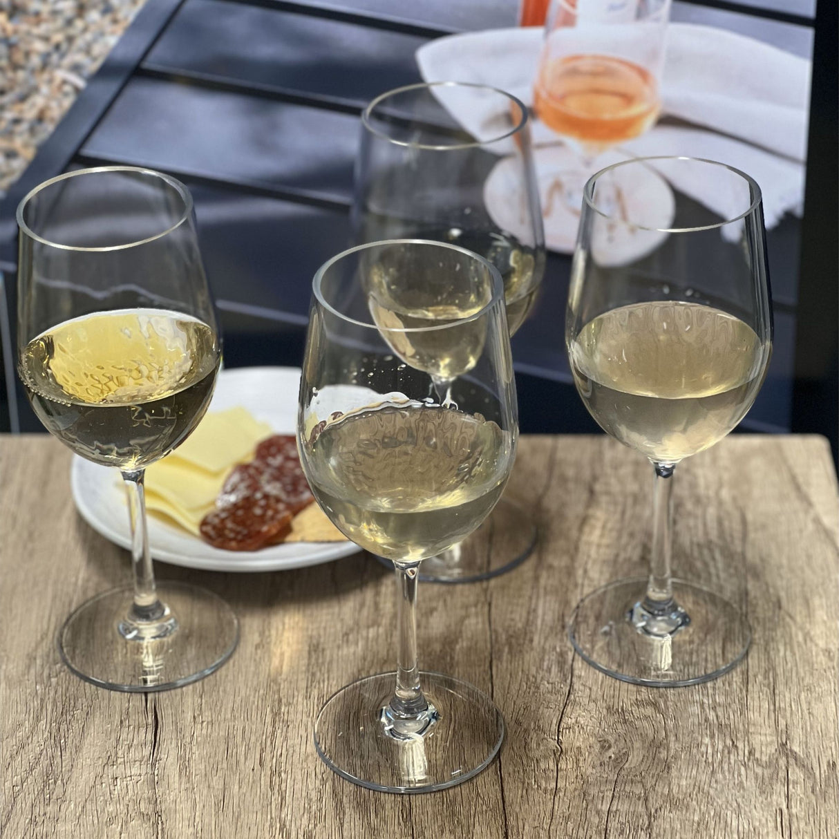 Tritan Hammer - Leadingware Unbreakable Design Plastic Wine Glasses (Set of 4), Bpa Free, 12Oz - Clear