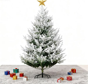 Flocked Hinged Christmas Tree