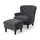 Enchante - Living Room Set With Tufted Back Club Chair And Ottoman - Best Buy Furniture