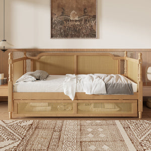 Full Size Daybed With 2 Drawers - Walnut