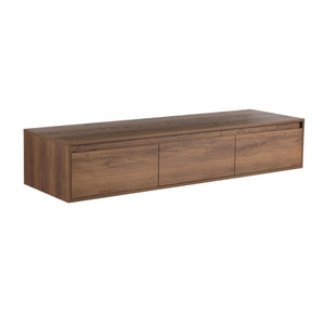 Modern Minimalist Bathroom Cabinet With Soft Close Drawers And Floating Mounting Design