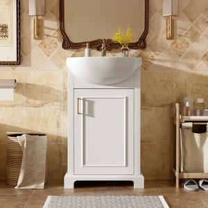 20-Inch Bathroom Vanity with Ceramic Sink