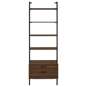 Wendell - 4 Shelf Storage Wall Bookshelf - Walnut