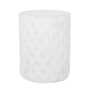 Outdoor Lightweight Concrete, Side Table - Antique White - Best Buy Furniture