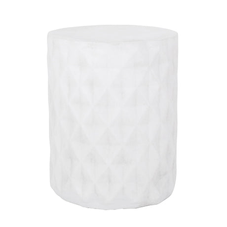 Outdoor Lightweight Concrete, Side Table - Antique White - Best Buy Furniture