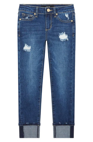 Joe's Kids' The Olivia Distressed Skinny Jeans in Faded Night, Size 14