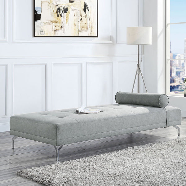 Quenti - Velvet Sofa Bed With Pillow - Gray - Best Buy Furniture
