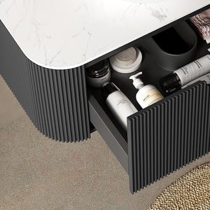 DINA 30" Bathroom Vanity & Sink with Floating Curved Edges