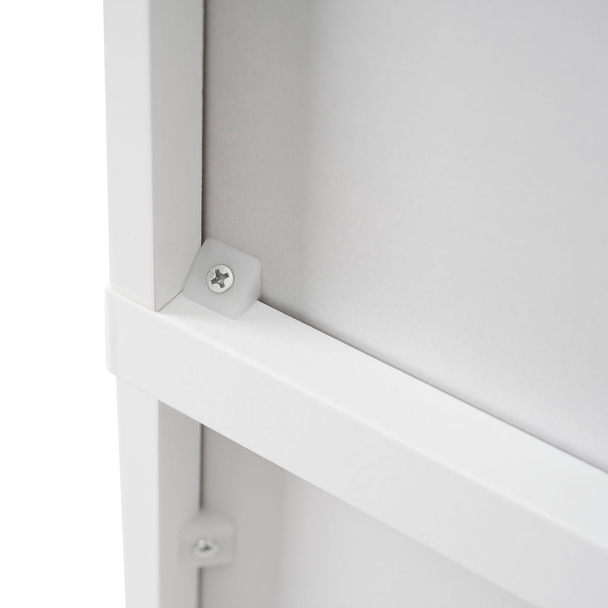 Freestanding Tall Bathroom Cabinet With Adjustable Shelves, Drawers, Soft Close Glass Doors