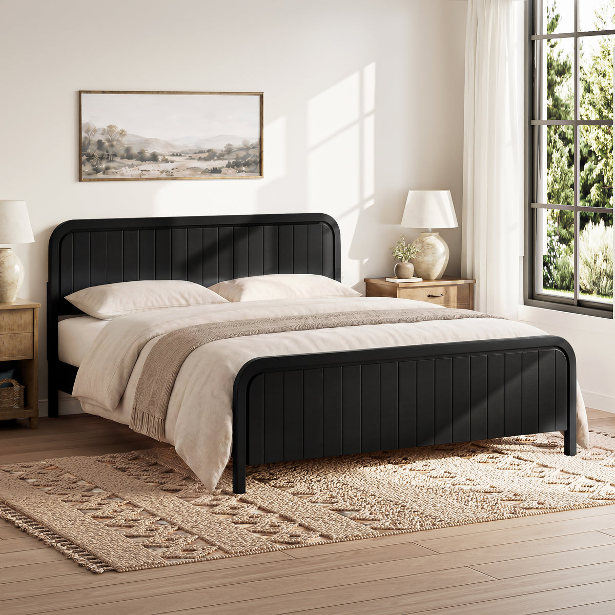 King Bed Frame with Headboard