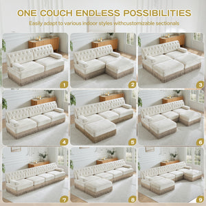 Soft Velvet Chesterfield Style Sofa