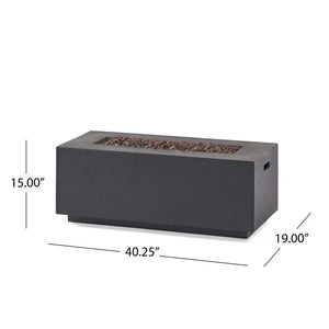 Contemporary Outdoor 40,000 Btu Propane Fire Pit - Best Buy Furniture