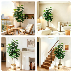 Artificial Fiddle Leaf Fig Tree 5FT with Planter