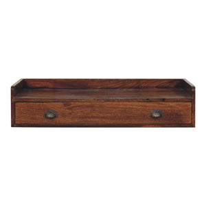 Solid Wood Belmont Wall-Mounted Console, 1 Drawer, 1 Shelf