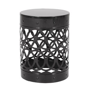 Outdoor Metal Large End Table, Modern Design