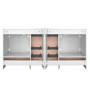 Shaker Free Standing Bathroom Vanity Cabinet & Sink, Soft Close Drawers, Soft Close Doors