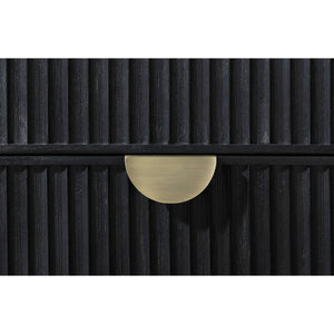 Mason - 5 Drawer Chest With Fluted Design - Black