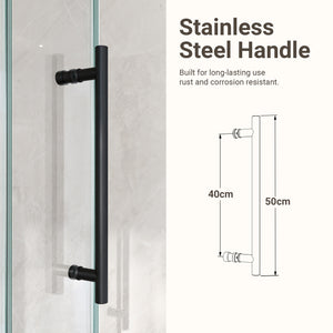 56-60"W x 72"H Frameless Single Sliding Shower Door