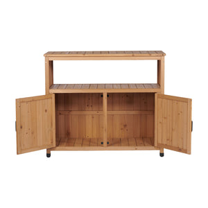 Patio Bar Table Set With Storage