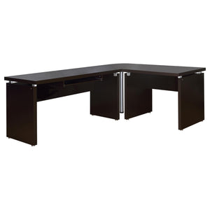 Extension Desk With Floating Top Design - Brown