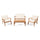 Avacyn - Outdoor Acacia Wood 4 Seater Chat Set With Cushions - Best Buy Furniture
